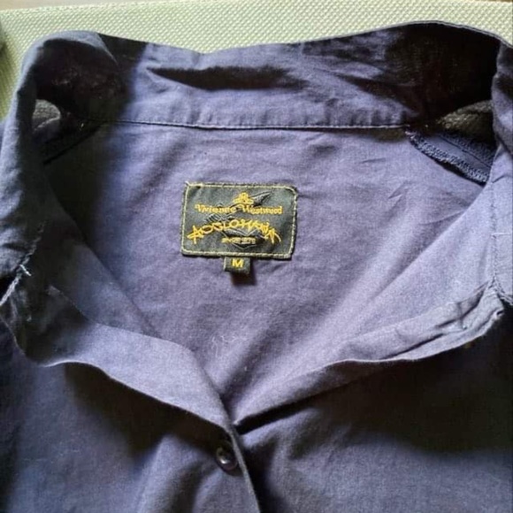 Vivienne Westwood Anglomania Button Down Navy Dress/Shirt Size M - Picture 3 of 16